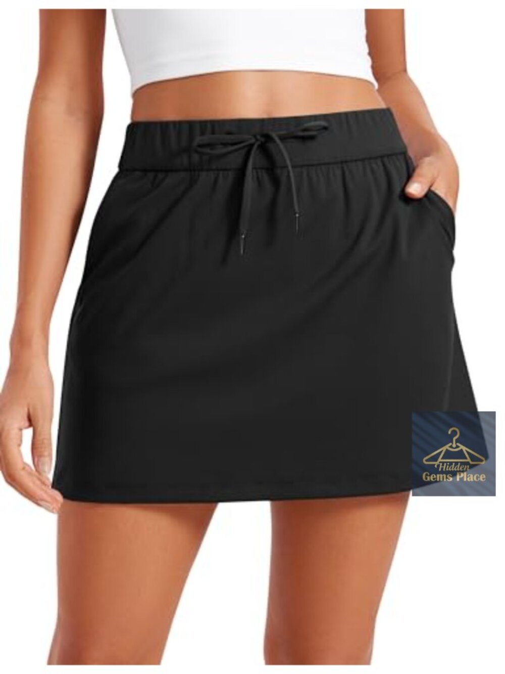 CRZ YOGA High Rise A-Line Skort 4-Way Stretch Golf Tennis Skirt
